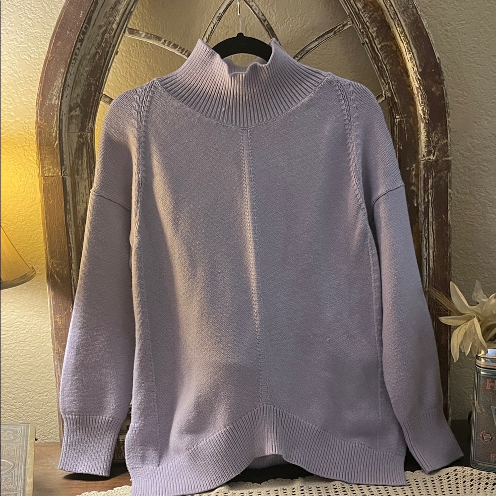 Mave  Lilac Cowl Neck Sweater Size Medium, Anthropology